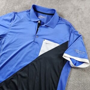 Nike Golf Tour Performance Polo Mens Size L Large Embroidered Color Block